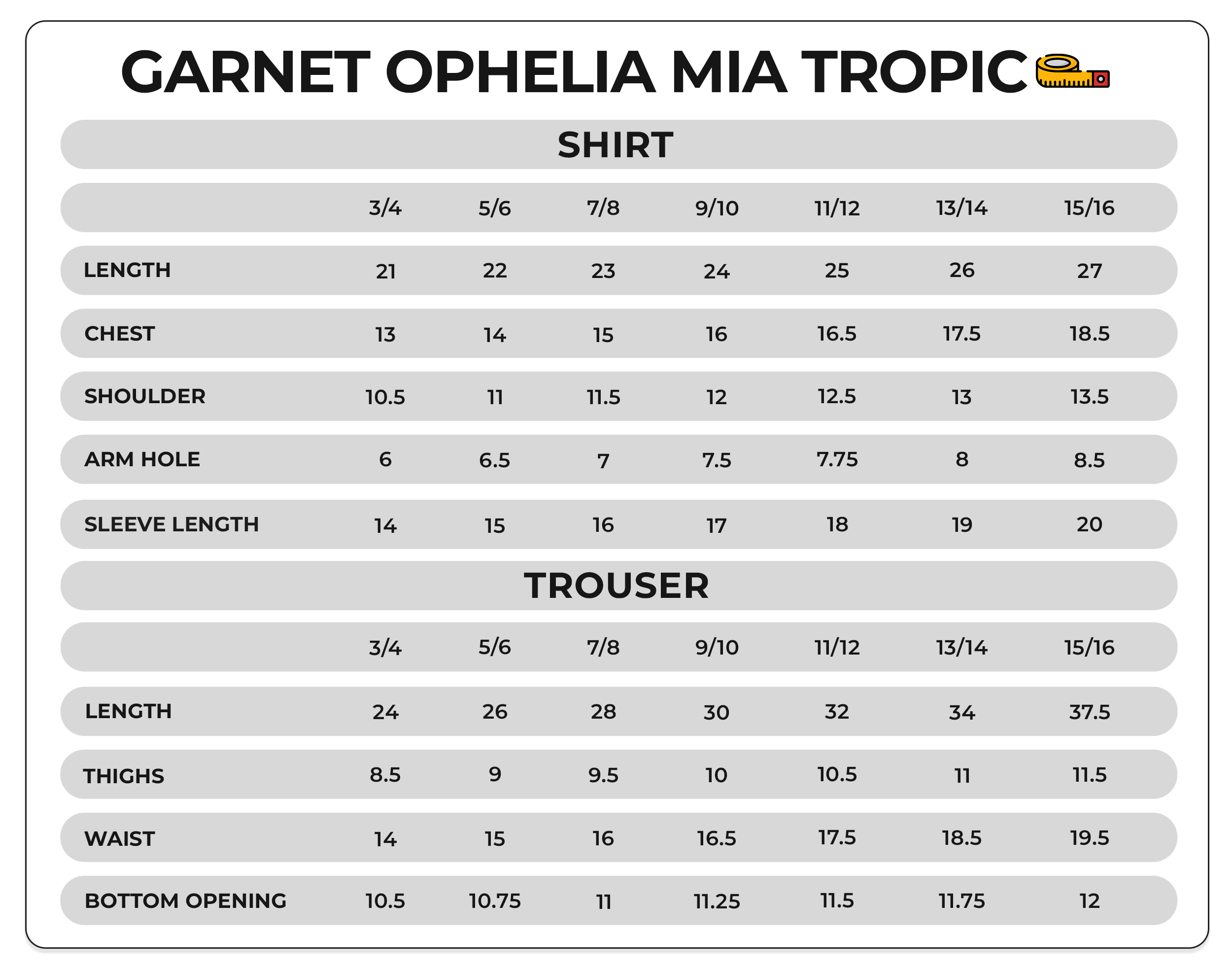 Size Chart Image