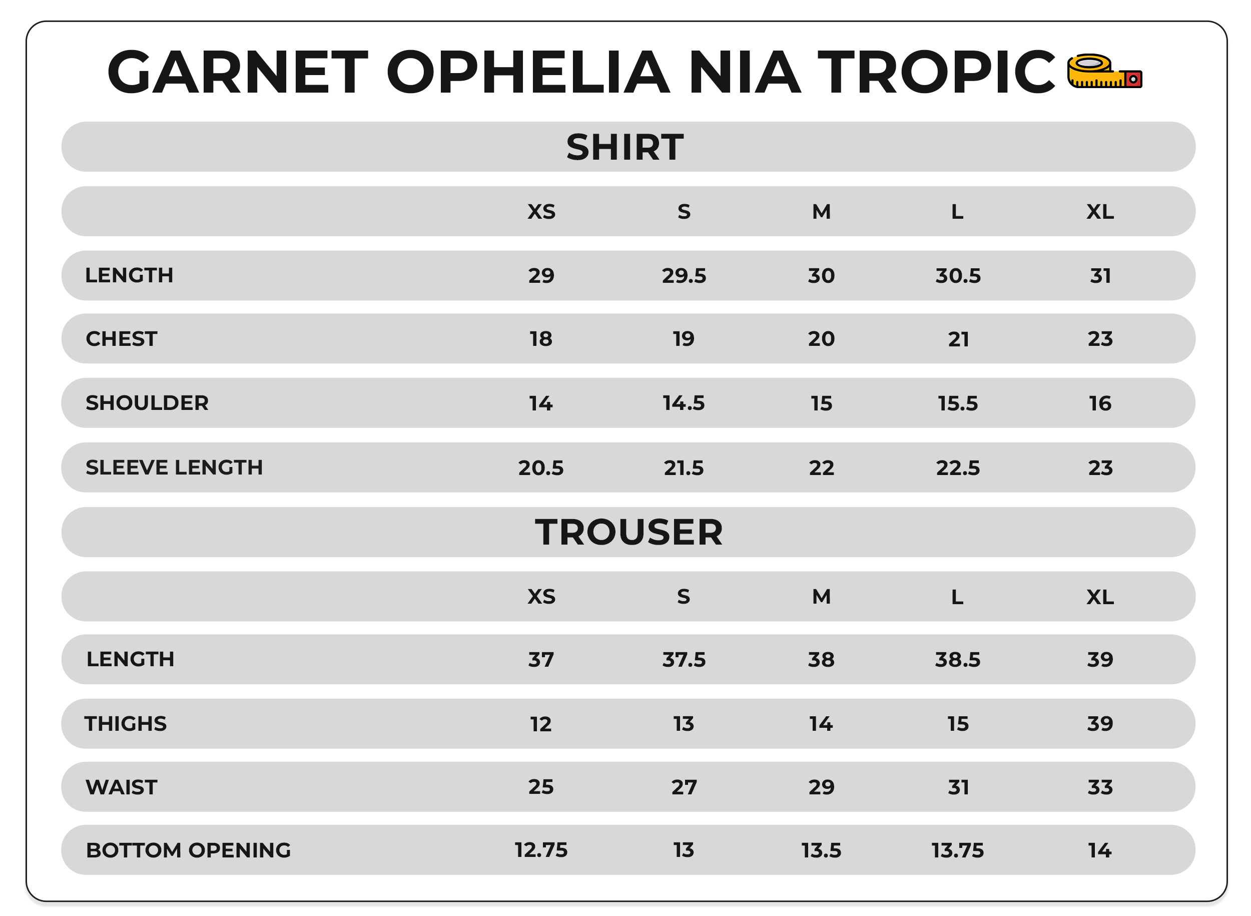 Size Chart Image