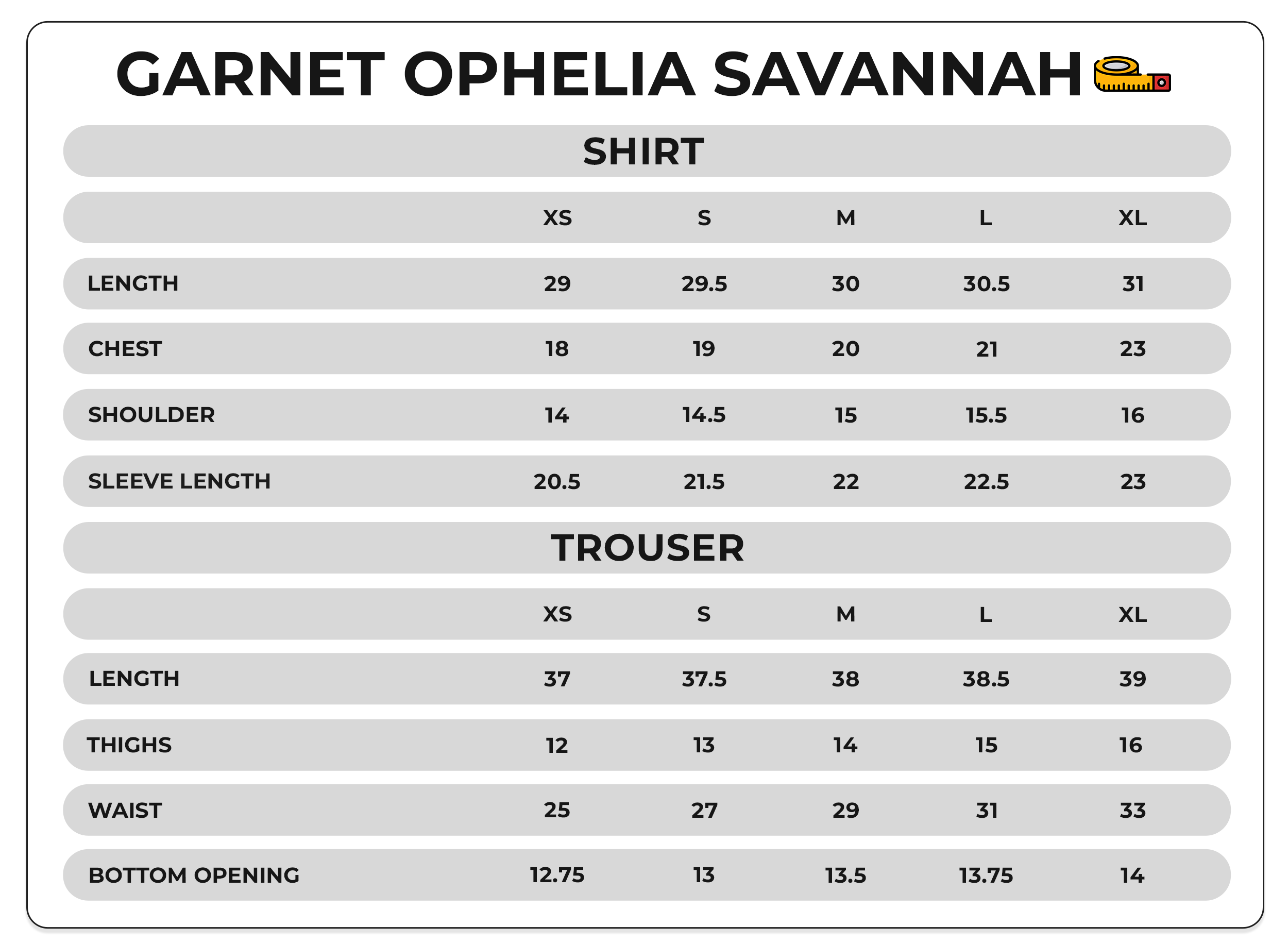 Size Chart Image