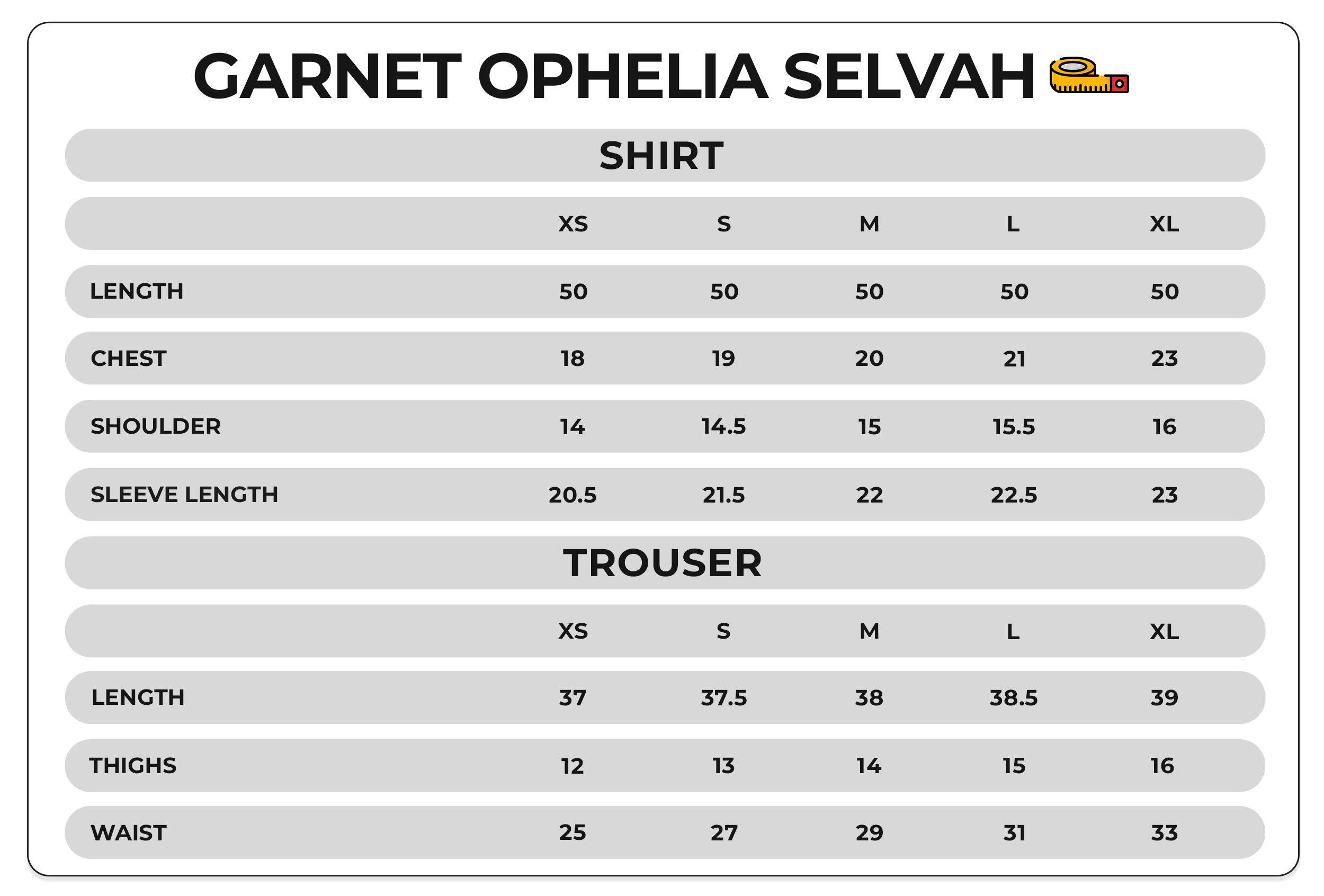 Size Chart Image