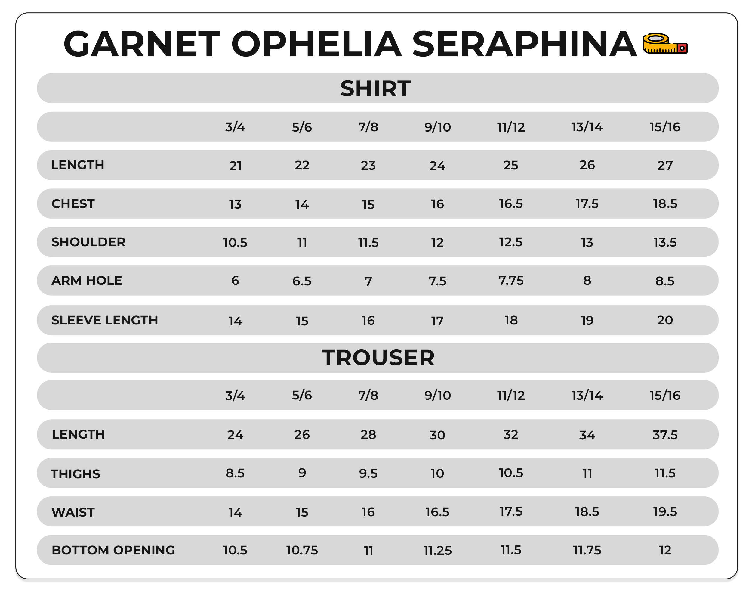 Size Chart Image