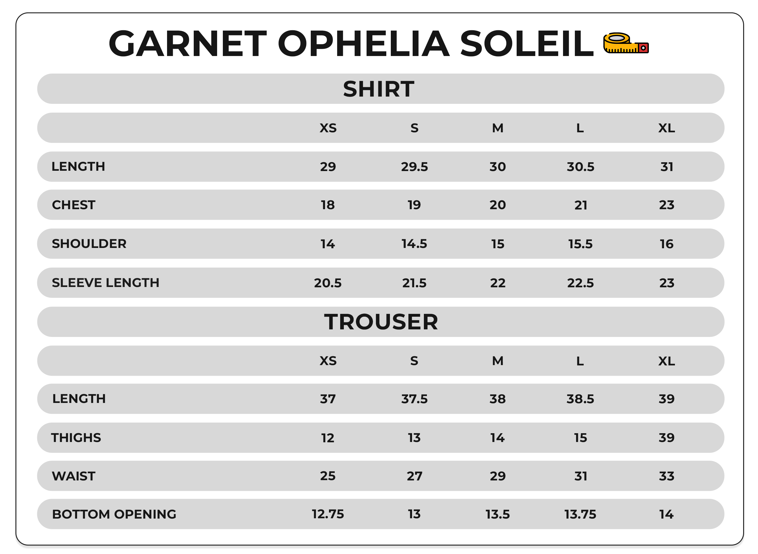 Size Chart Image