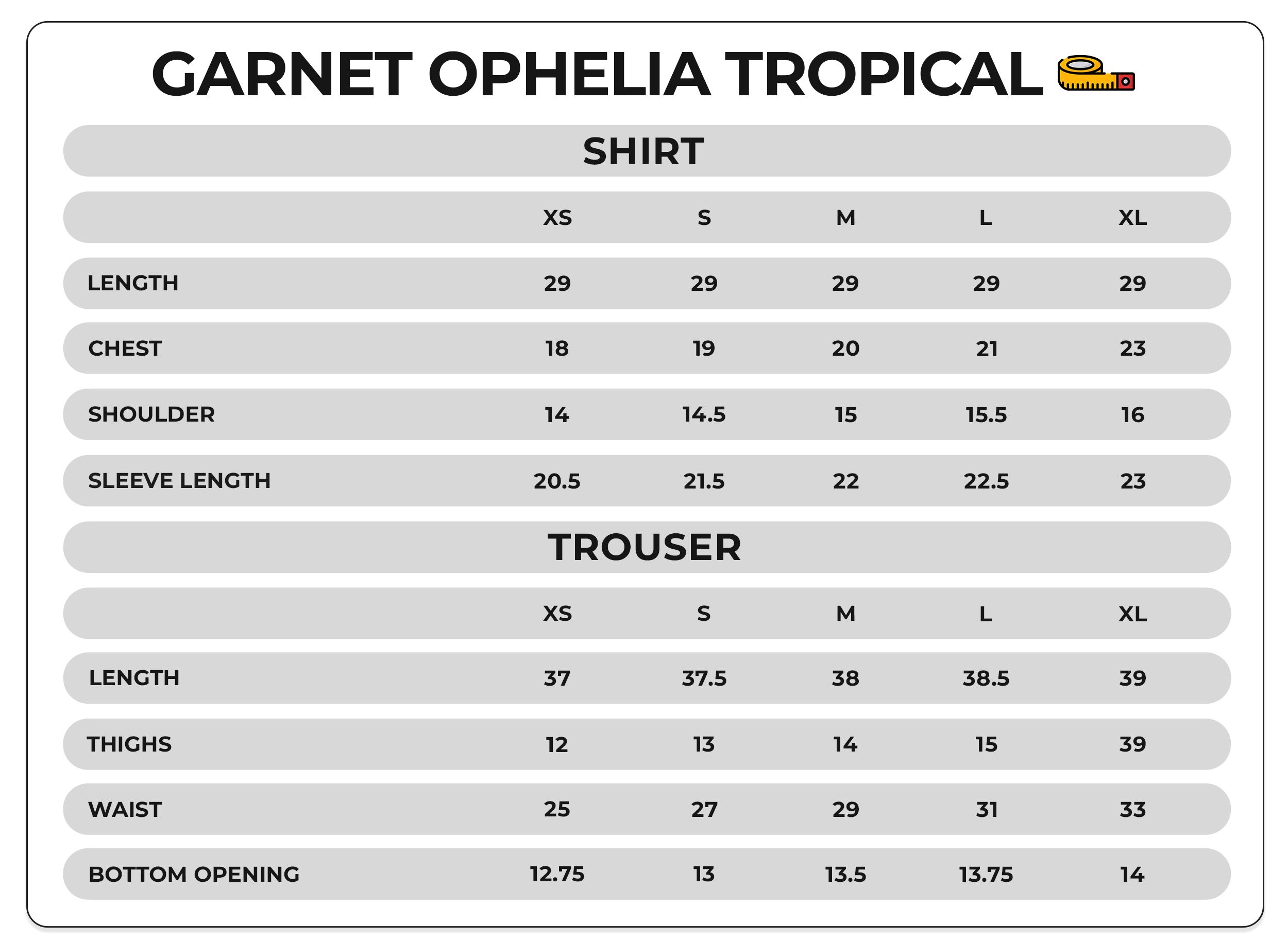 Size Chart Image