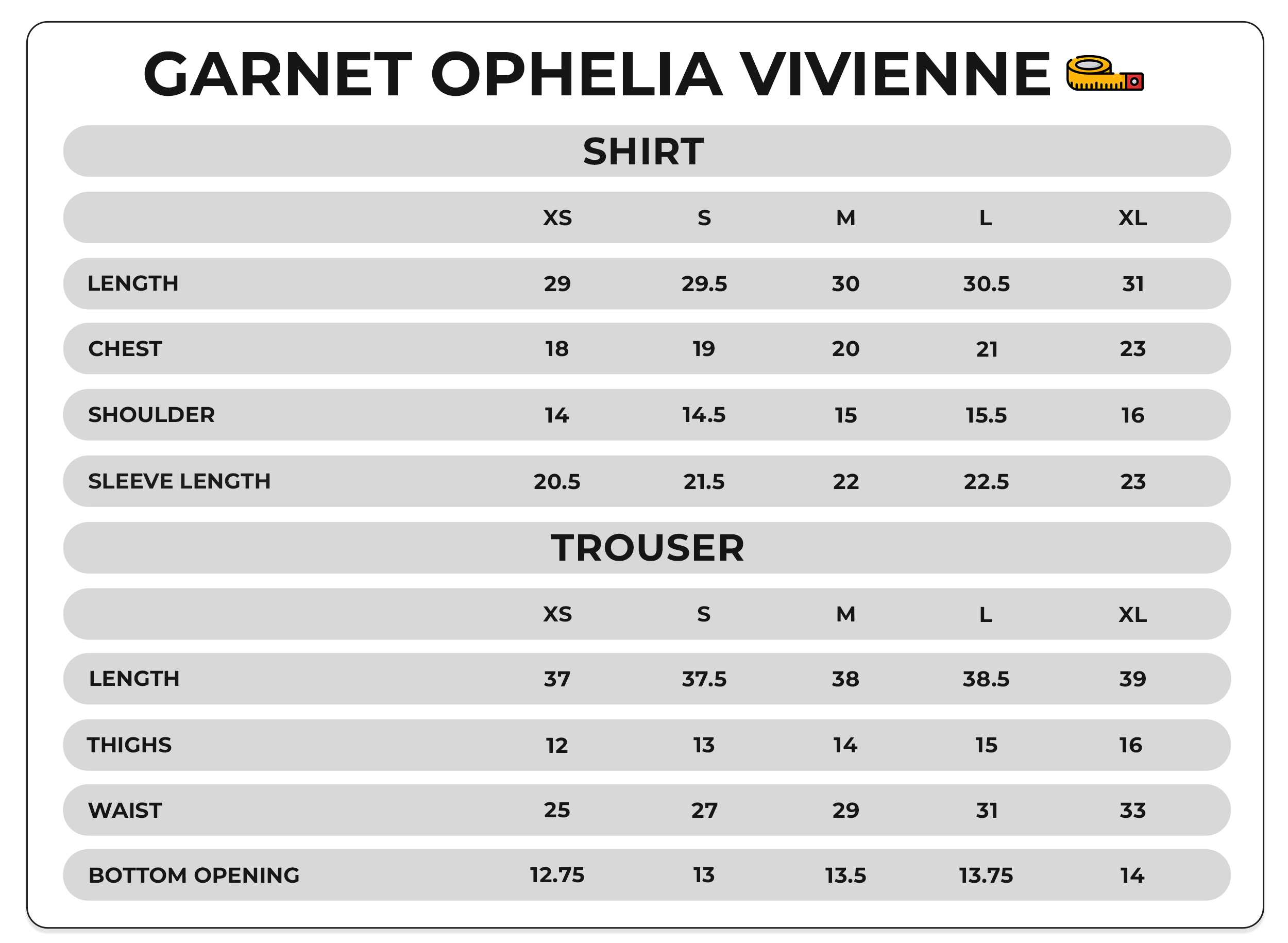 Size Chart Image