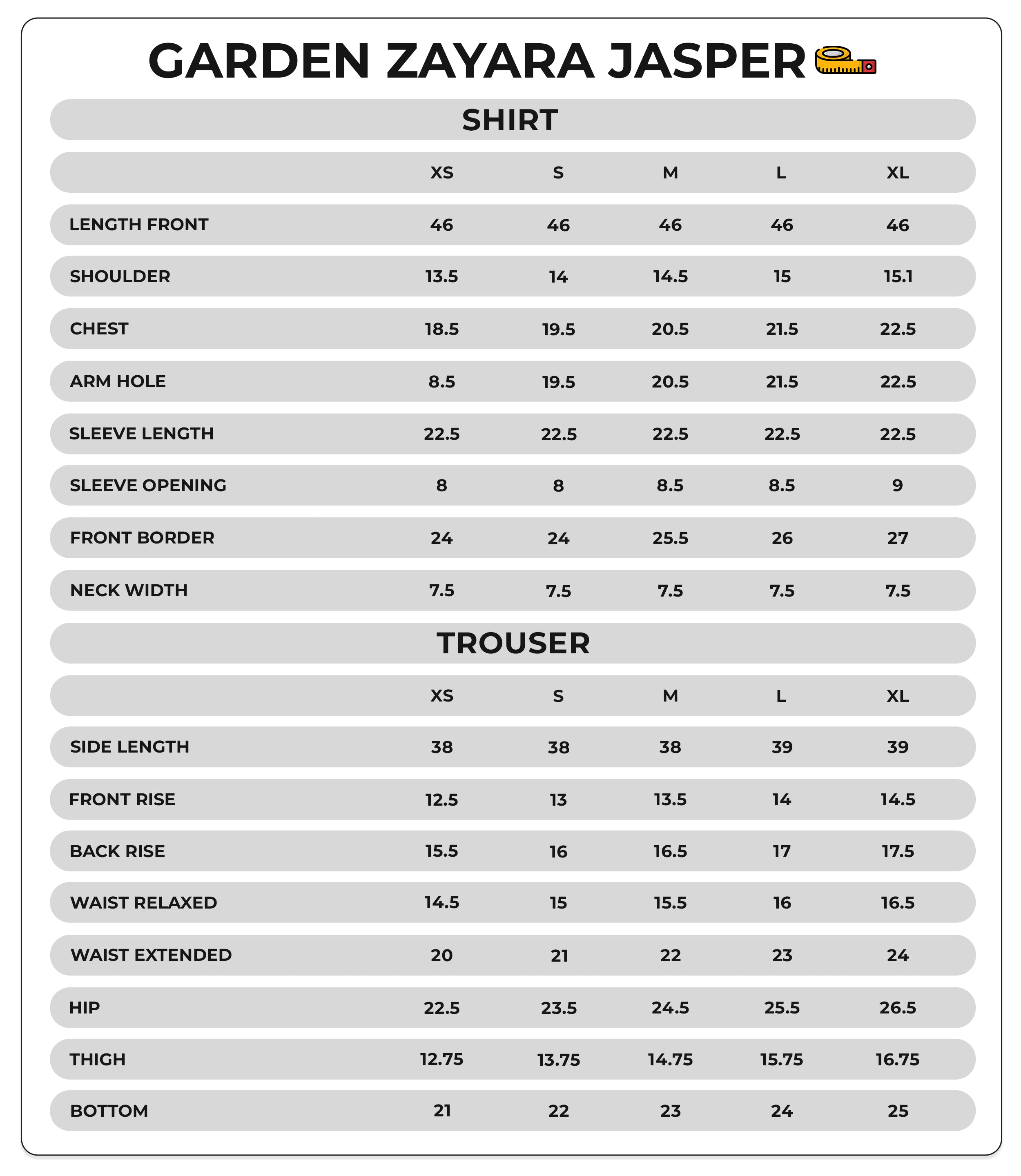 Size Chart Image