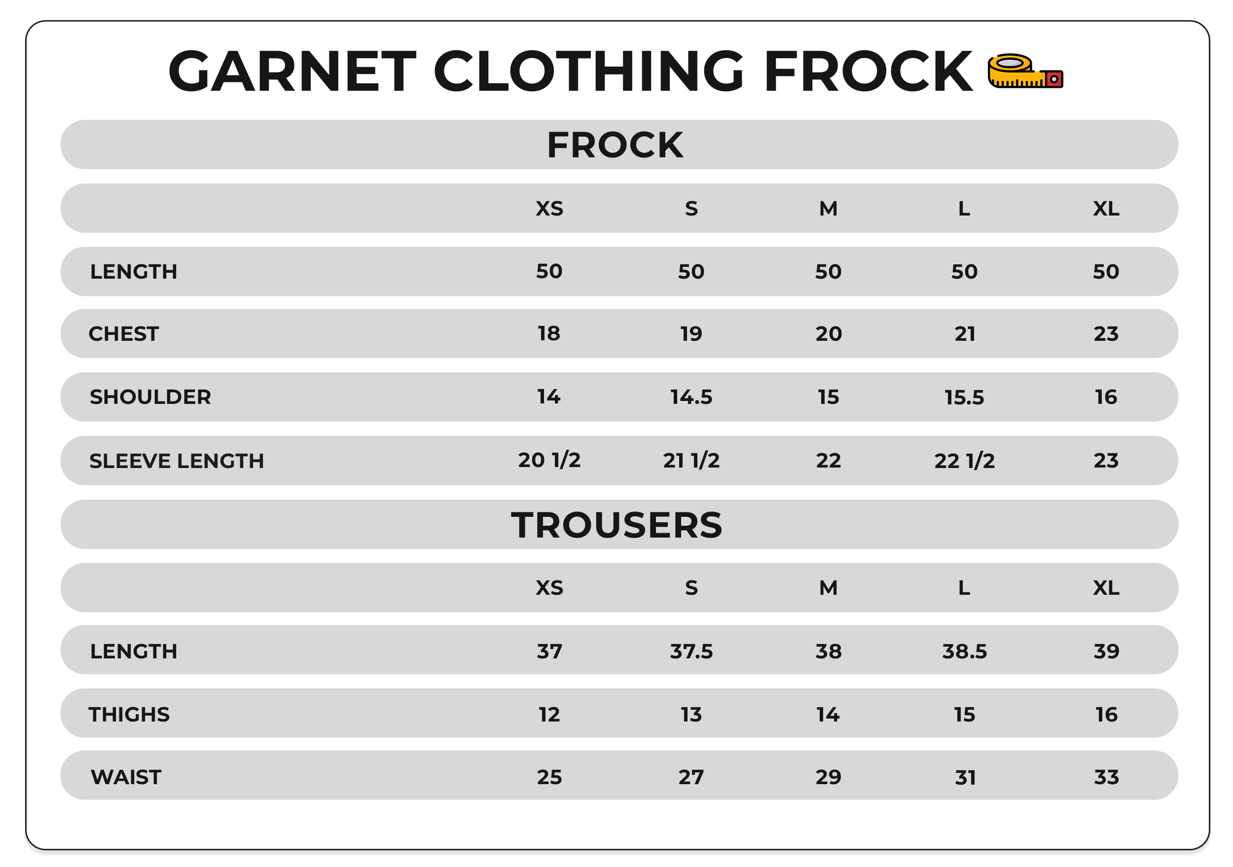 Size Chart Image