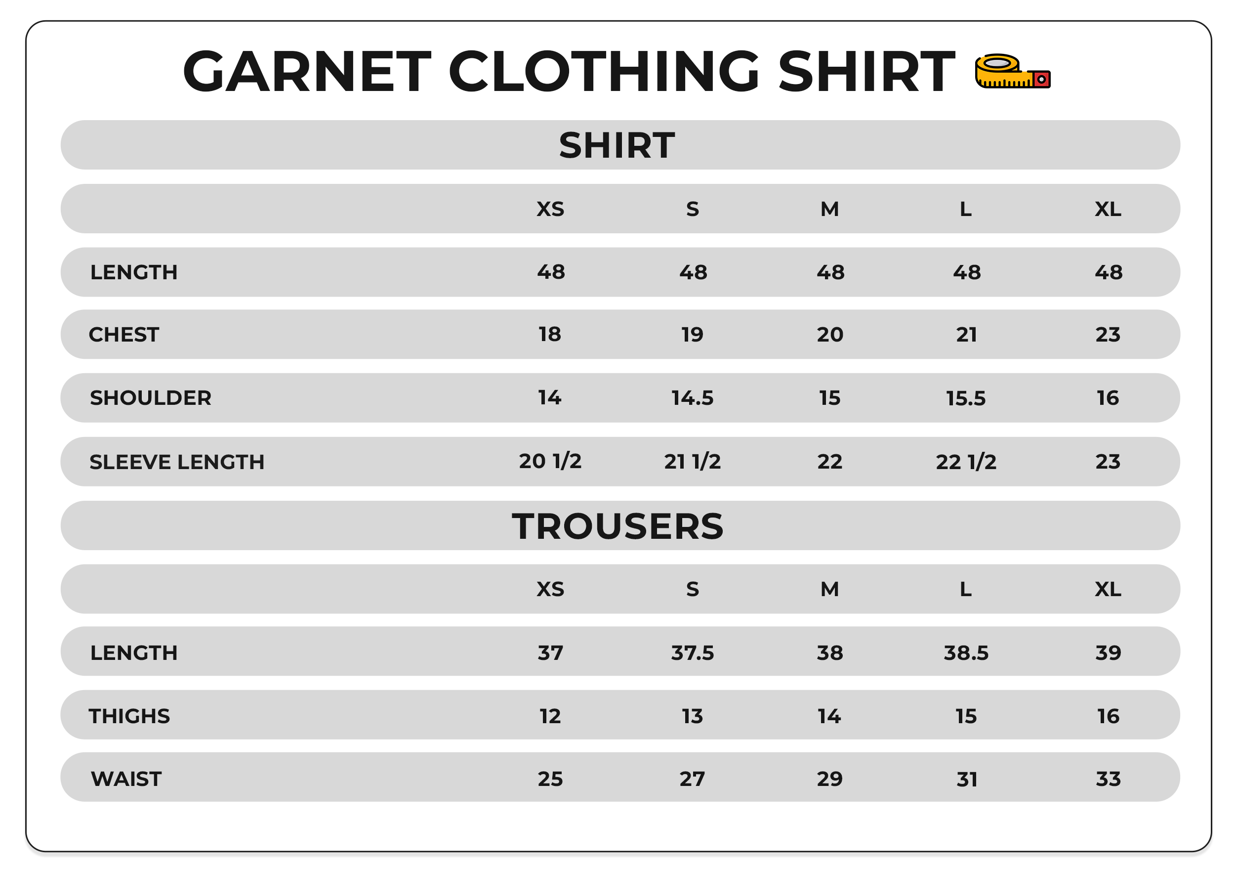 Size Chart Image