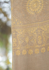 Pashmina Ari Work Shawl D - 143 - L BROWN