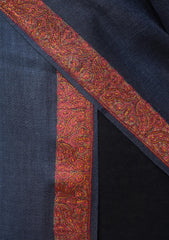 Pashmina Kashmiri Work Shawl D - 0009 - Marble Grey