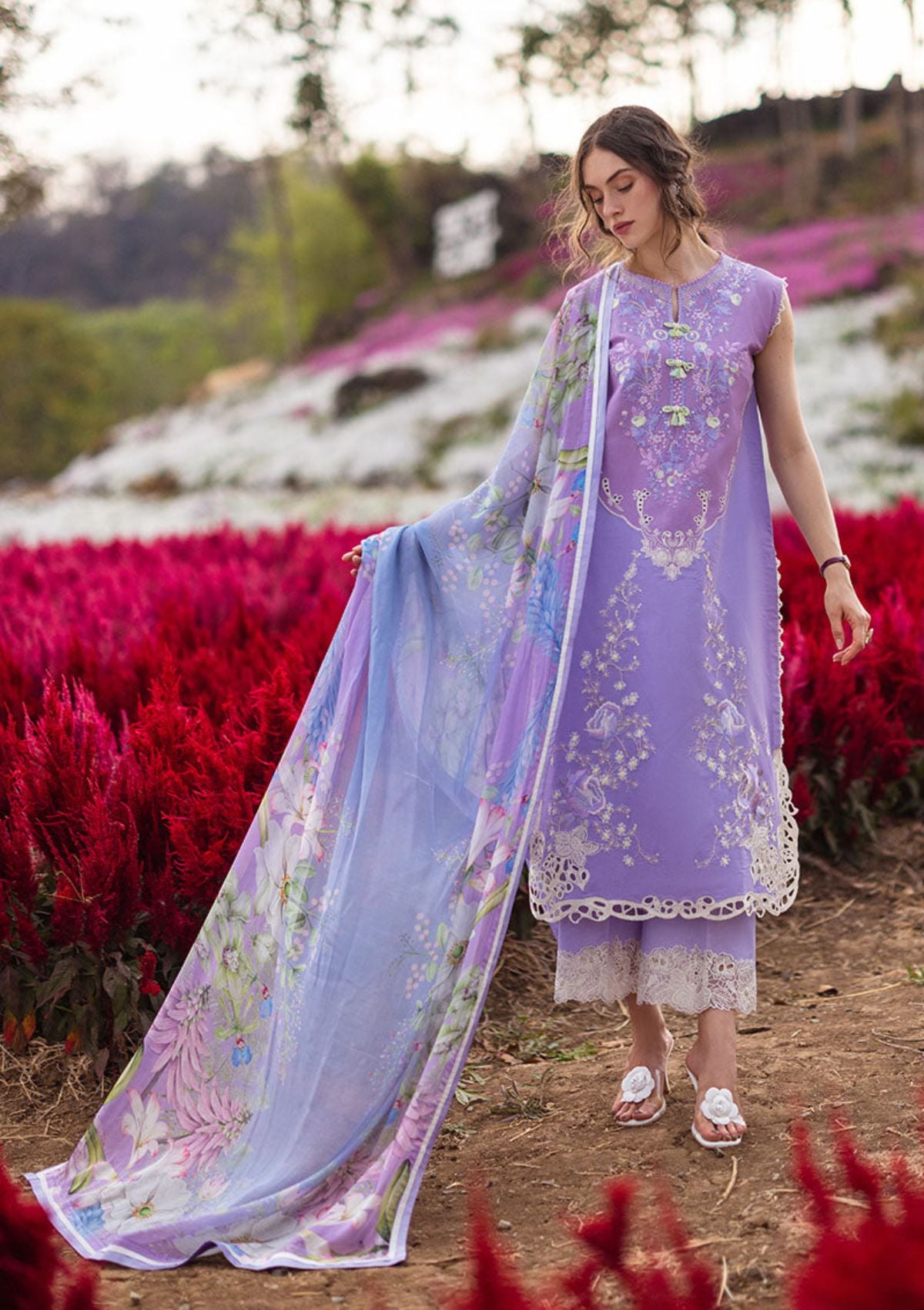 Lawn Collection - Mushq - Hemline - The Secret Garden - MH#7B