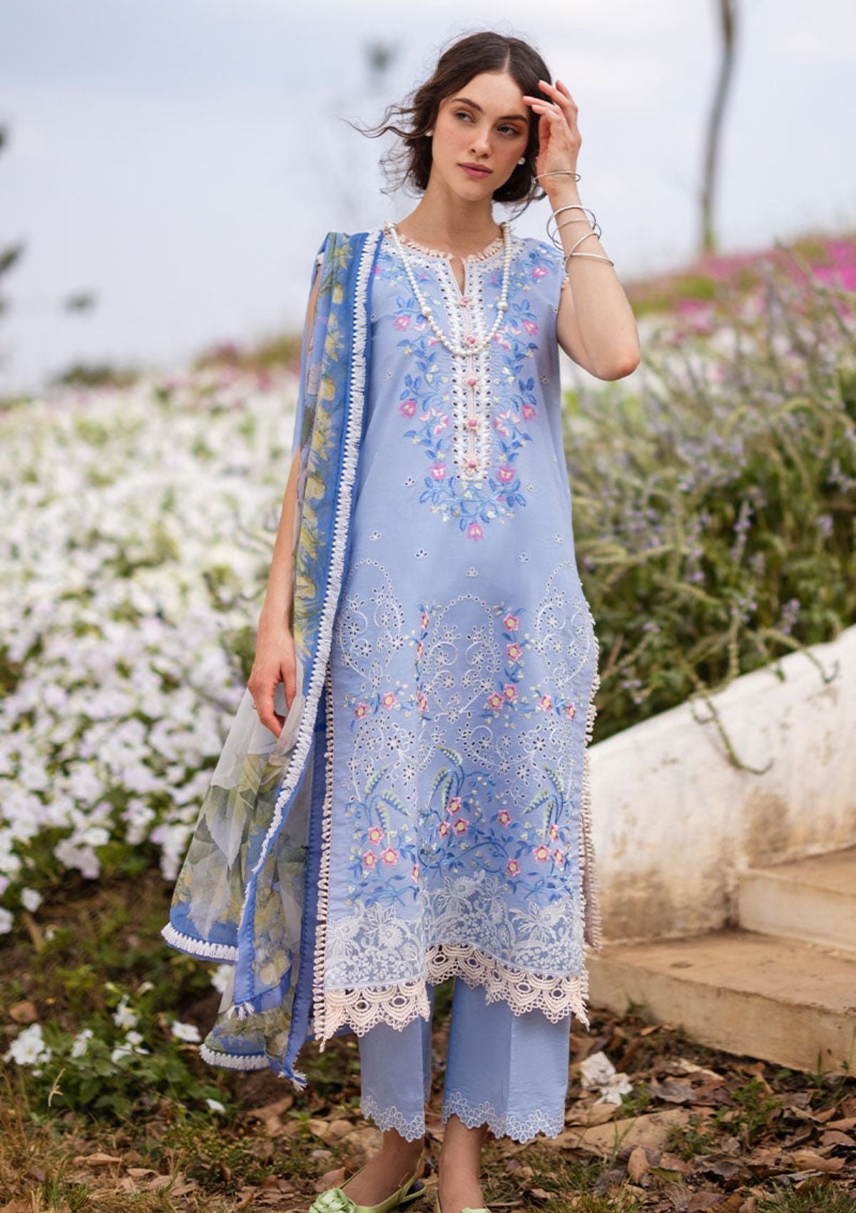 Lawn Collection - Mushq - Hemline - The Secret Garden - MH#8A