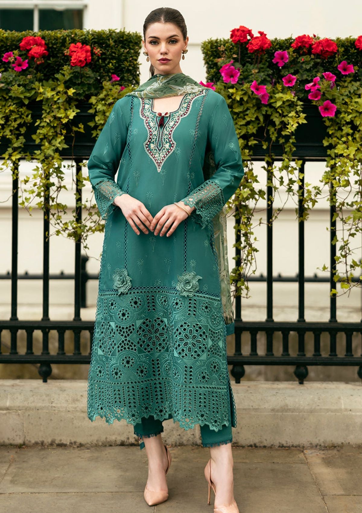 Lawn Collection - Mushq - Hemline Odyssey - HMC#04 - WHISPERING WAVES