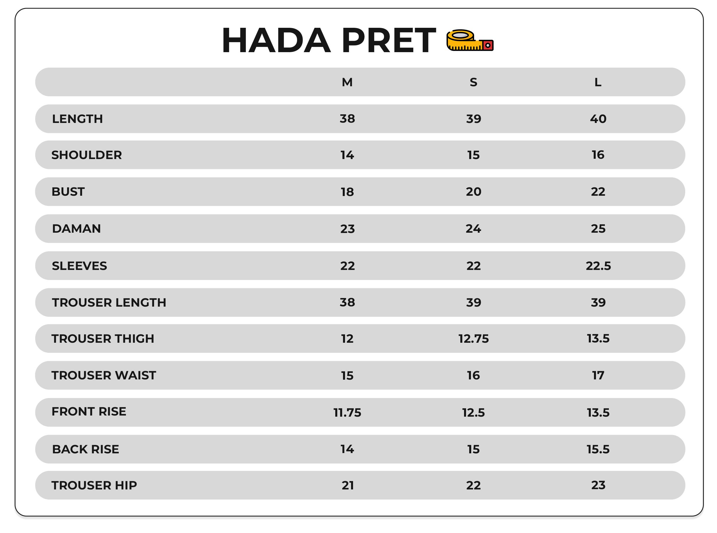 Size Chart Image