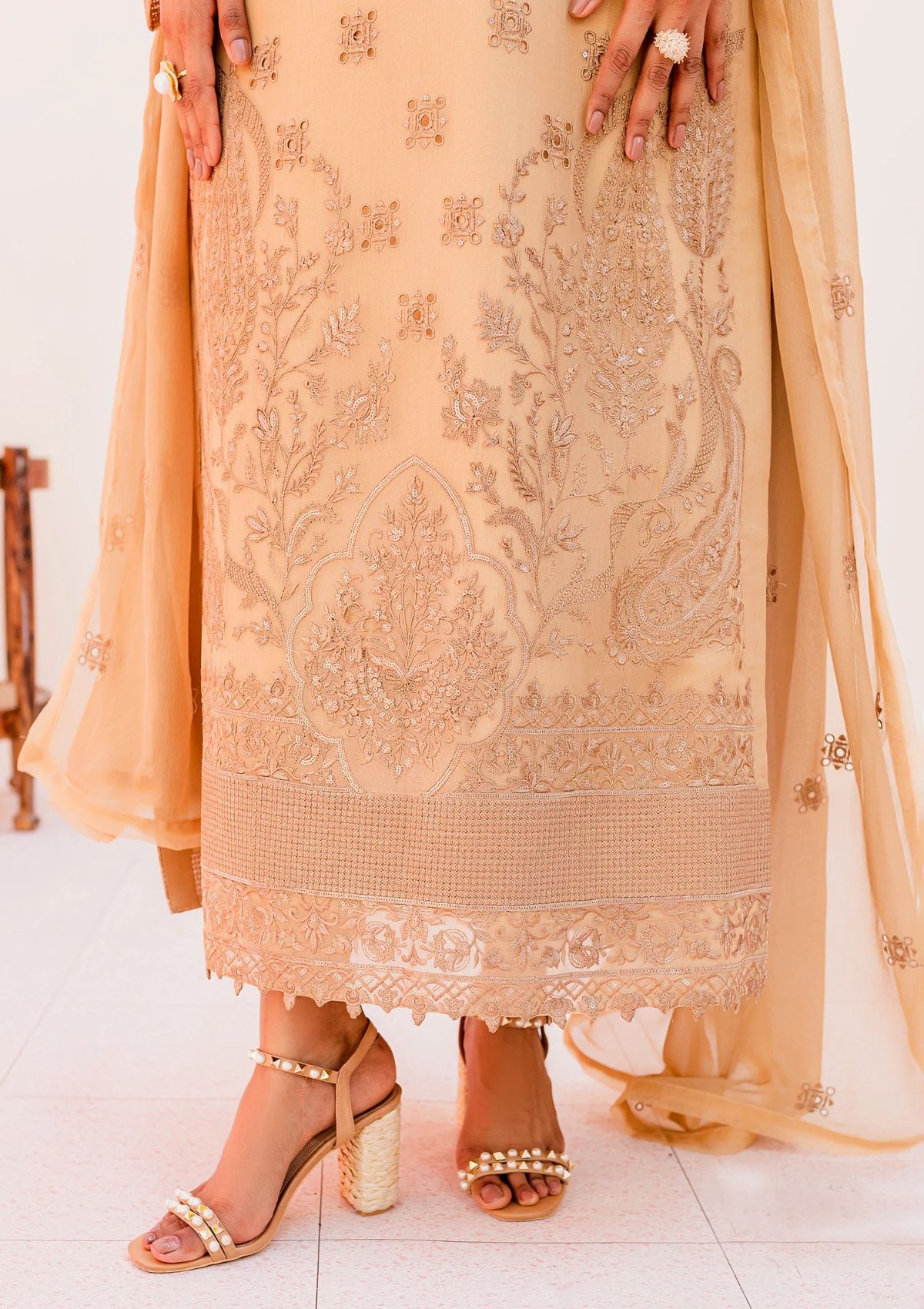 Formal Collection - Mashq - Sejal - Chiffon - DESERT DUST (QS23-501)