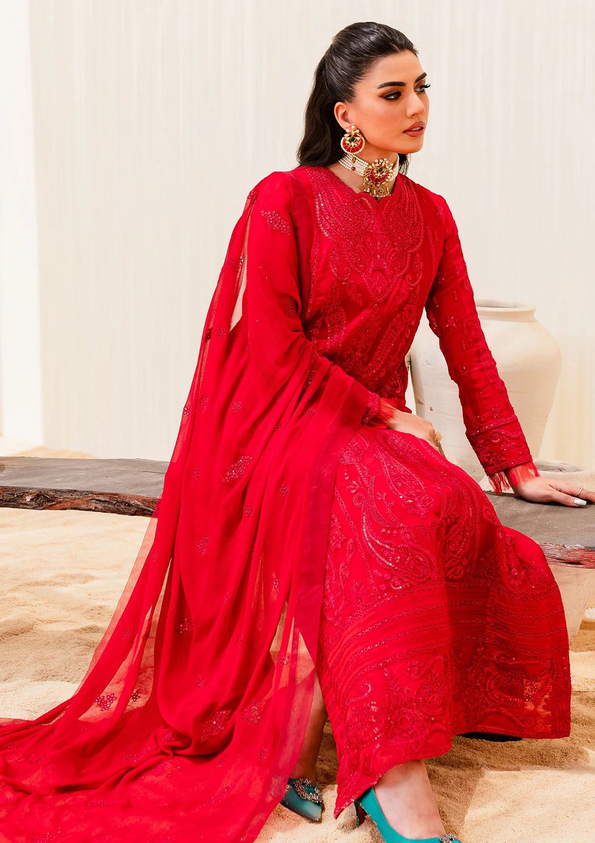 Formal Collection - Mashq - Sejal - Chiffon - FIRE WHIRL (QS23-510)