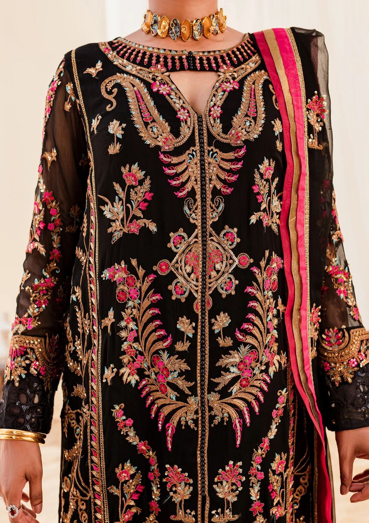 Formal Collection - Mashq - Sejal - Chiffon - BLACK IRIS (QS23-507)