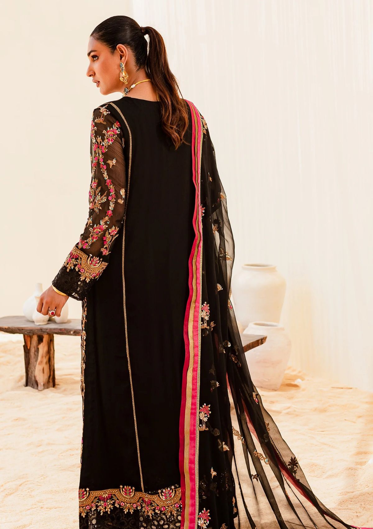 Formal Collection - Mashq - Sejal - Chiffon - BLACK IRIS (QS23-507)