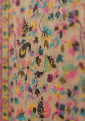 Pashmina Kani Jamawar Scarf D - 46 - L Brown