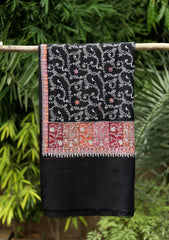 Pashmina Emb Jaaldar Shawl D - 08 - Black