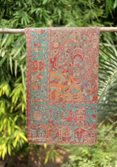 Pashmina Kani Jamawar Shawl D - 149 - Brown