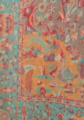 Pashmina Kani Jamawar Shawl D - 149 - Brown