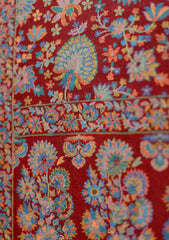 Pashmina Kani Jamawar Shawl D - 155 - D Maroon