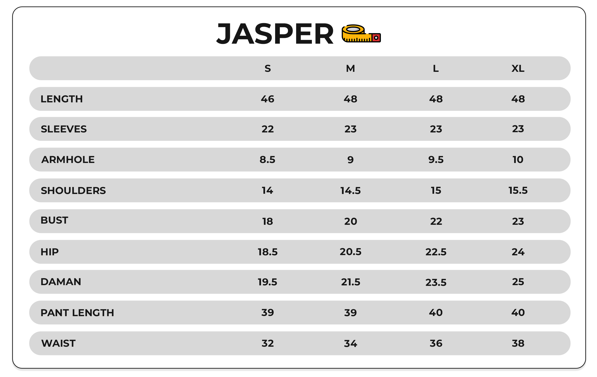 Size Chart Image