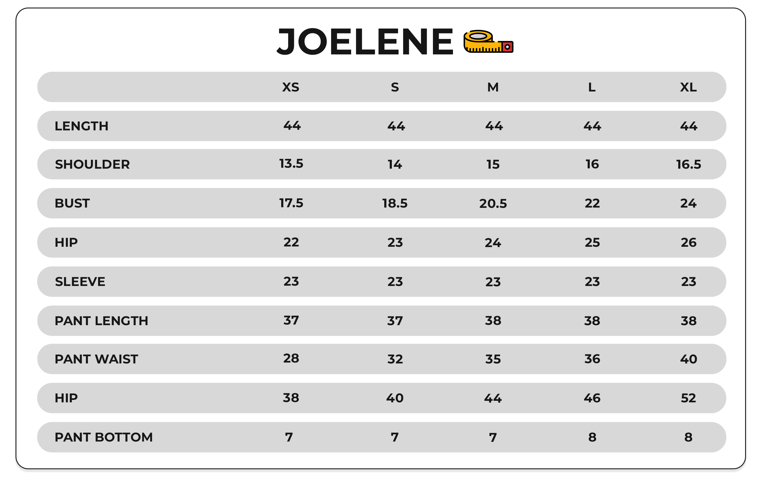 Size Chart Image