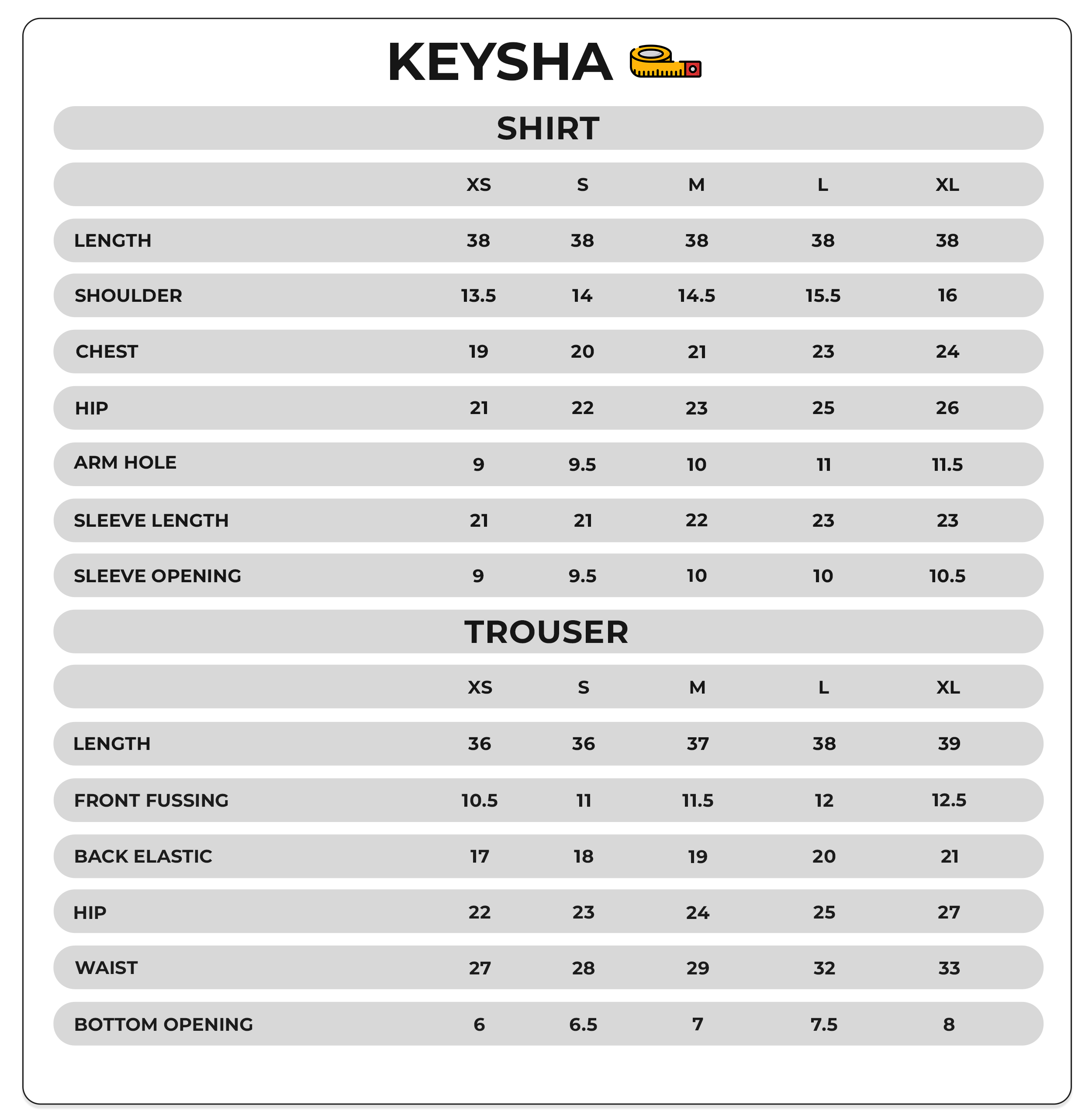 Size Chart Image