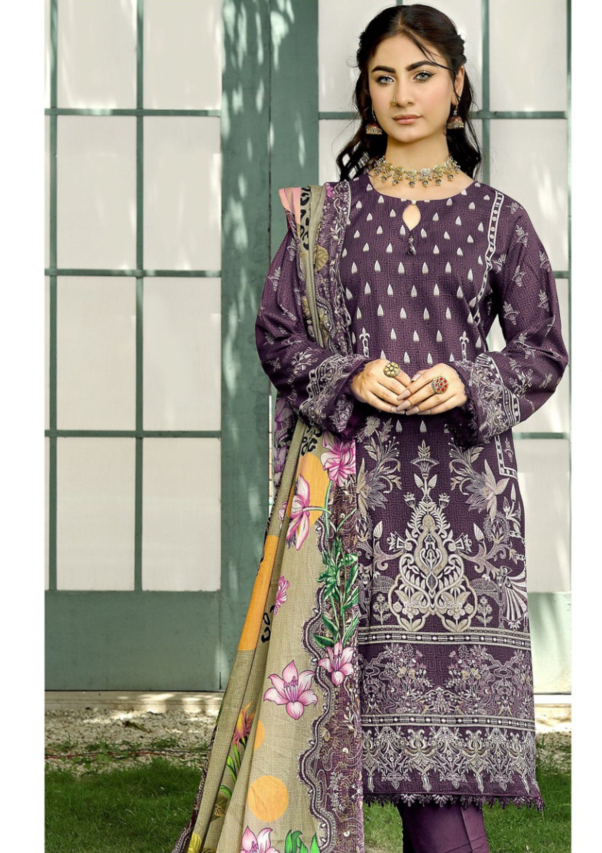 Lawn Collection - Qalamkar - Aangan - Print - V02 - AN#11