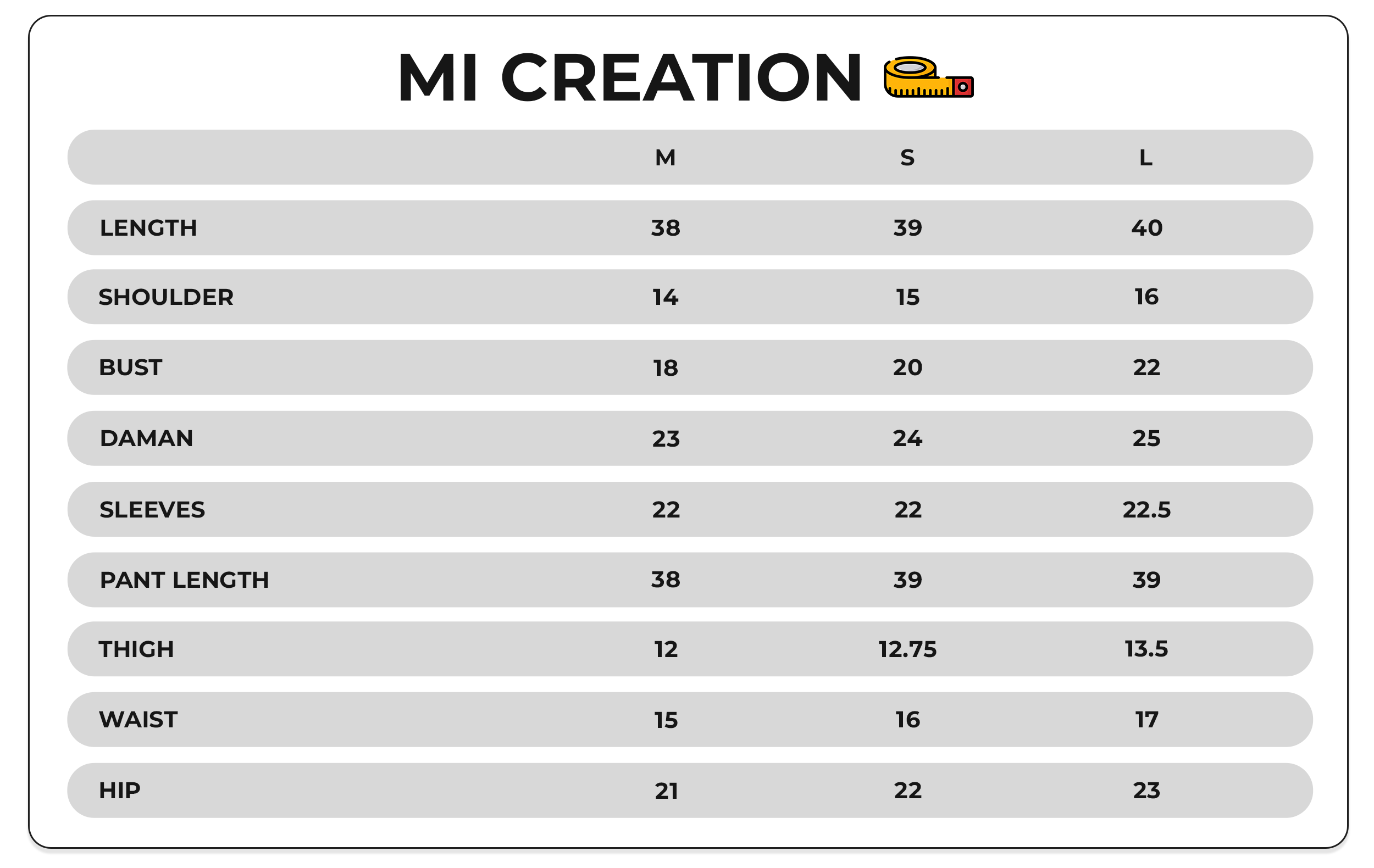 Size Chart Image