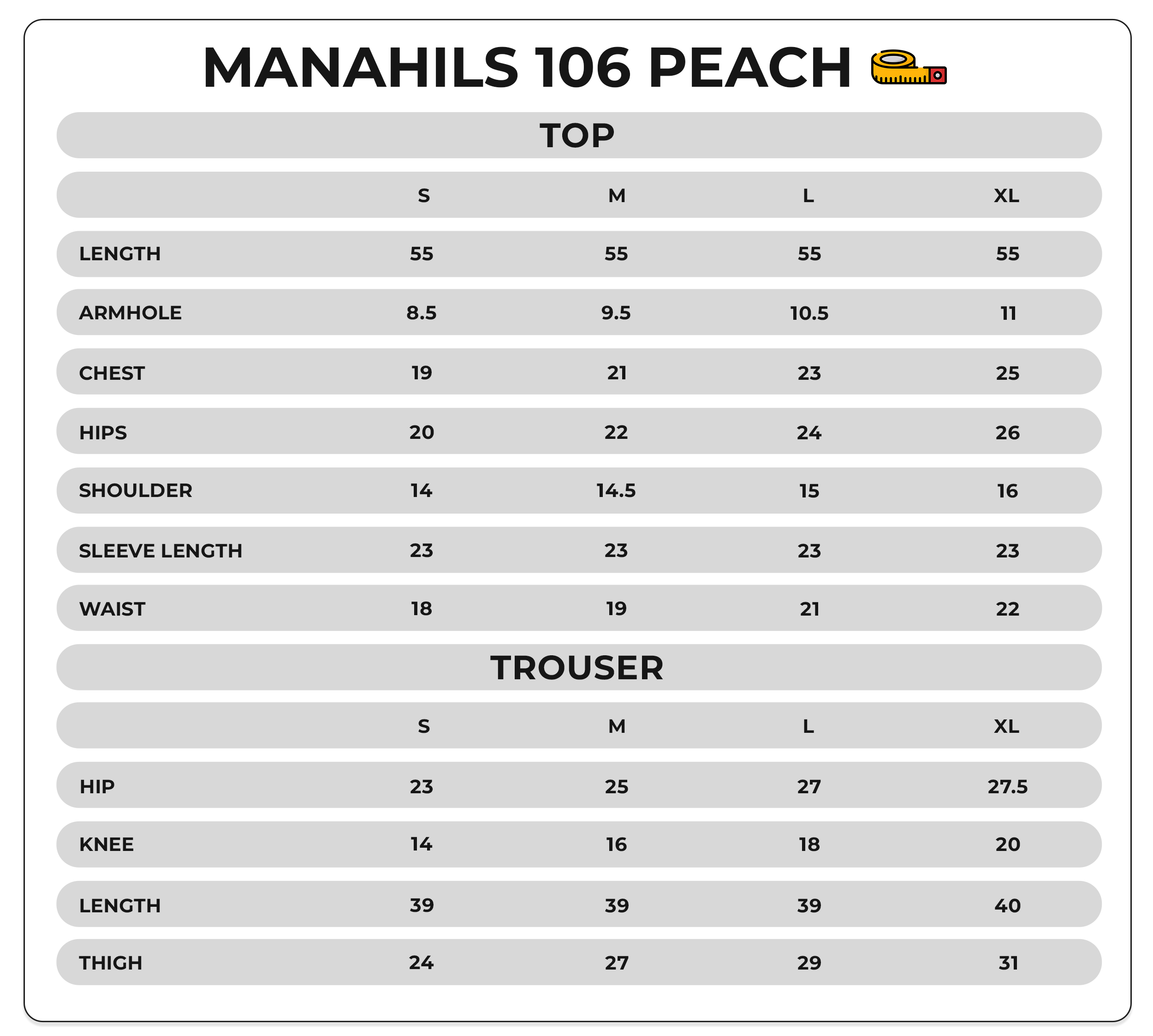 Size Chart Image