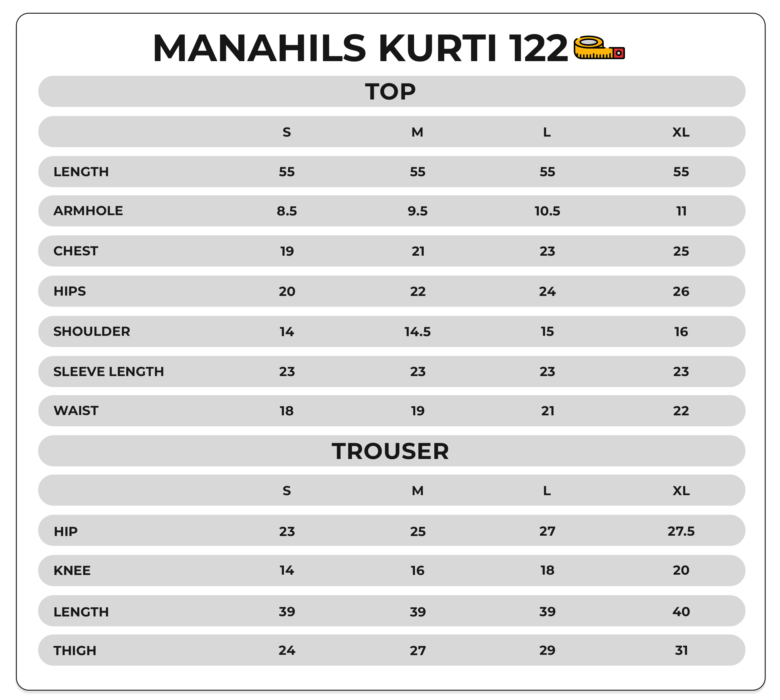 Size Chart Image