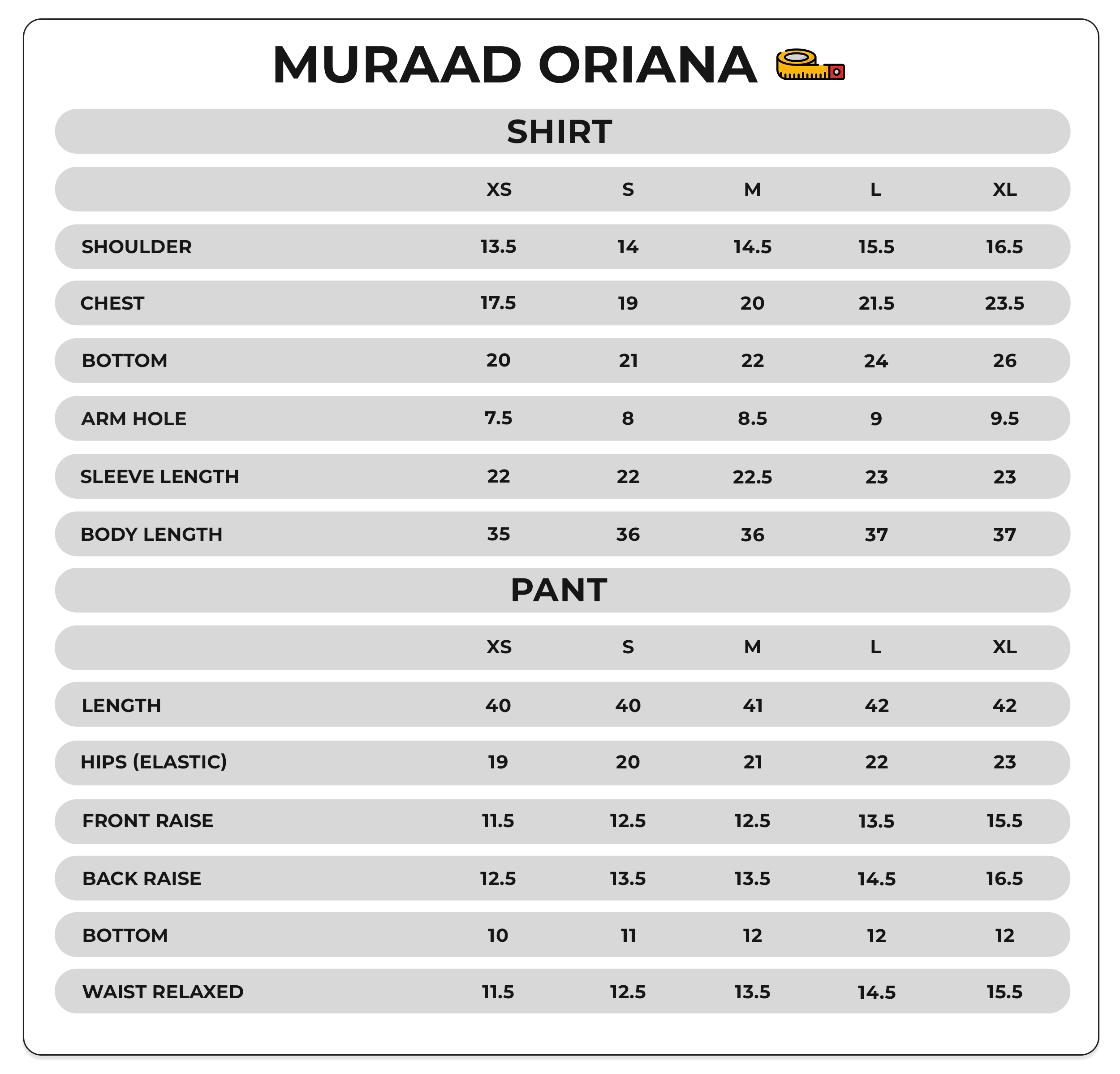 Size Chart Image