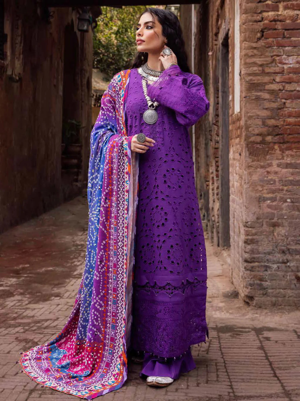 Winter Collection - Nureh - Baazar - Emb Chikankari - NE# 50