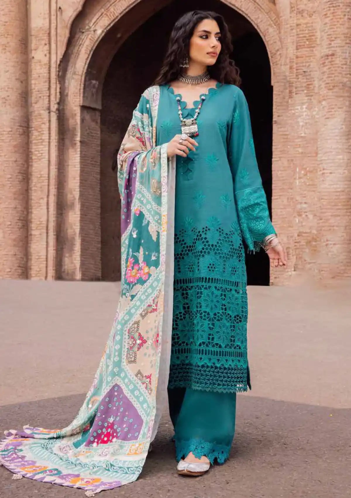 Winter Collection - Nureh - Baazar - Emb Chikankari - NE# 51