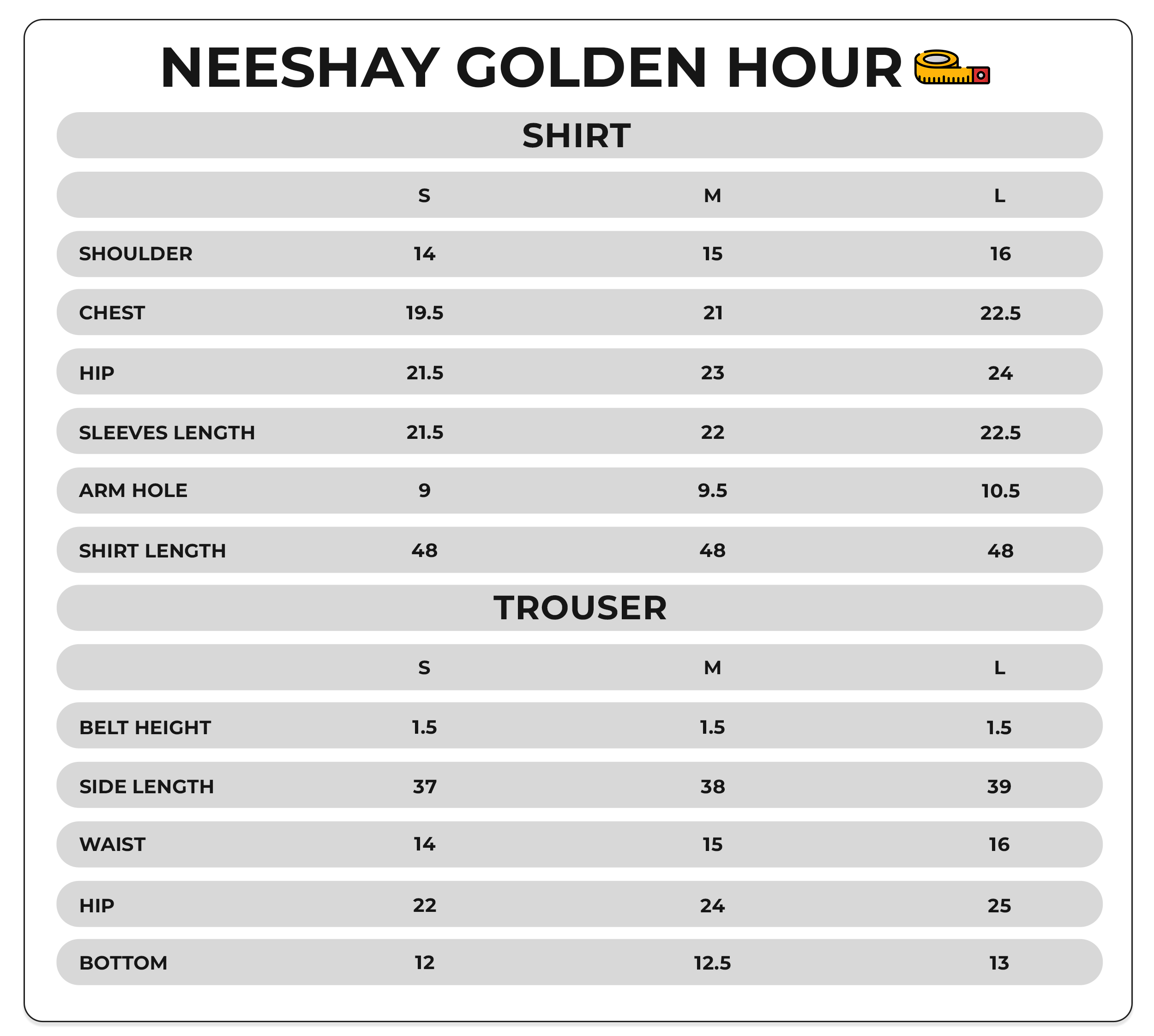 Size Chart Image