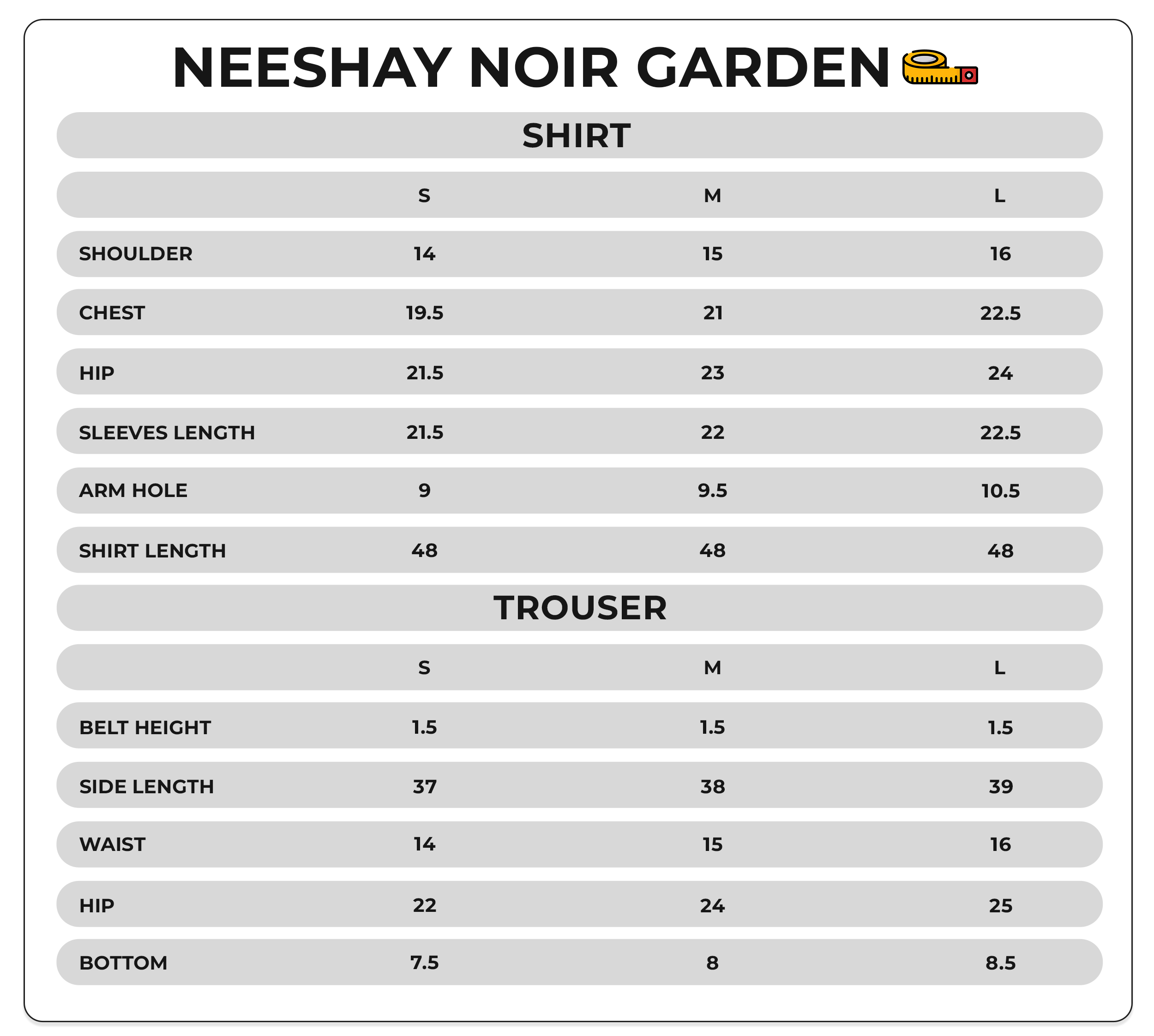 Size Chart Image