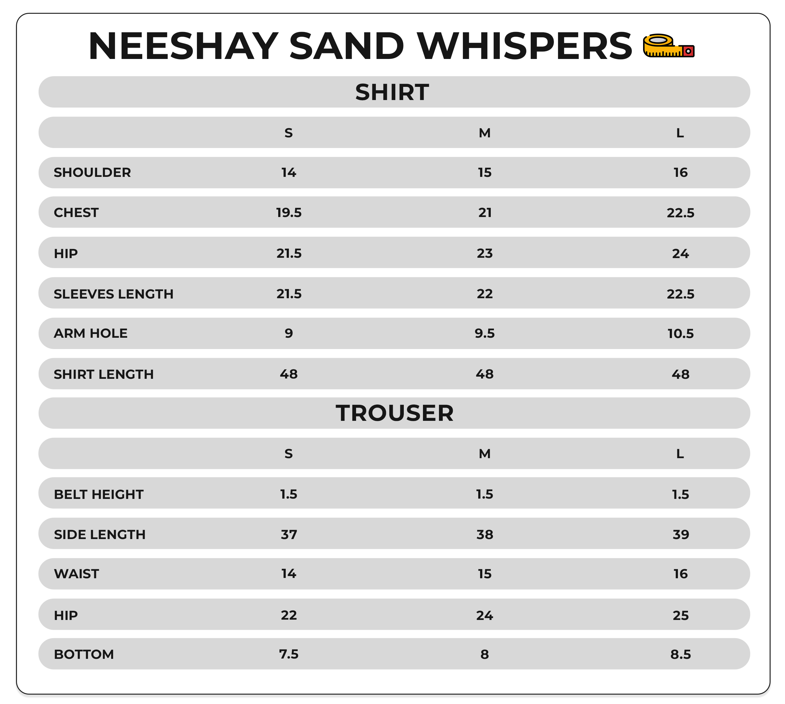 Size Chart Image