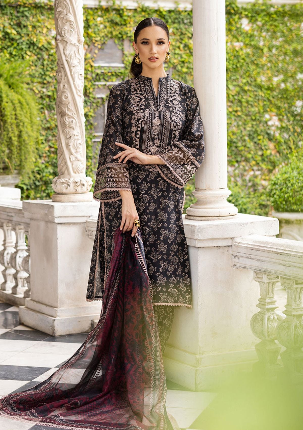 Lawn Collection - Zainab Chottani - Tahra - ZCT#6A - ONYX AURA