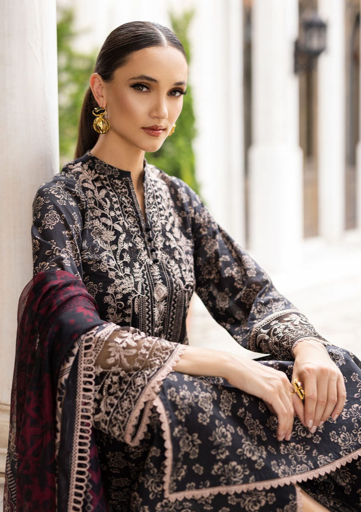 Lawn Collection - Zainab Chottani - Tahra - ZCT#6A - ONYX AURA