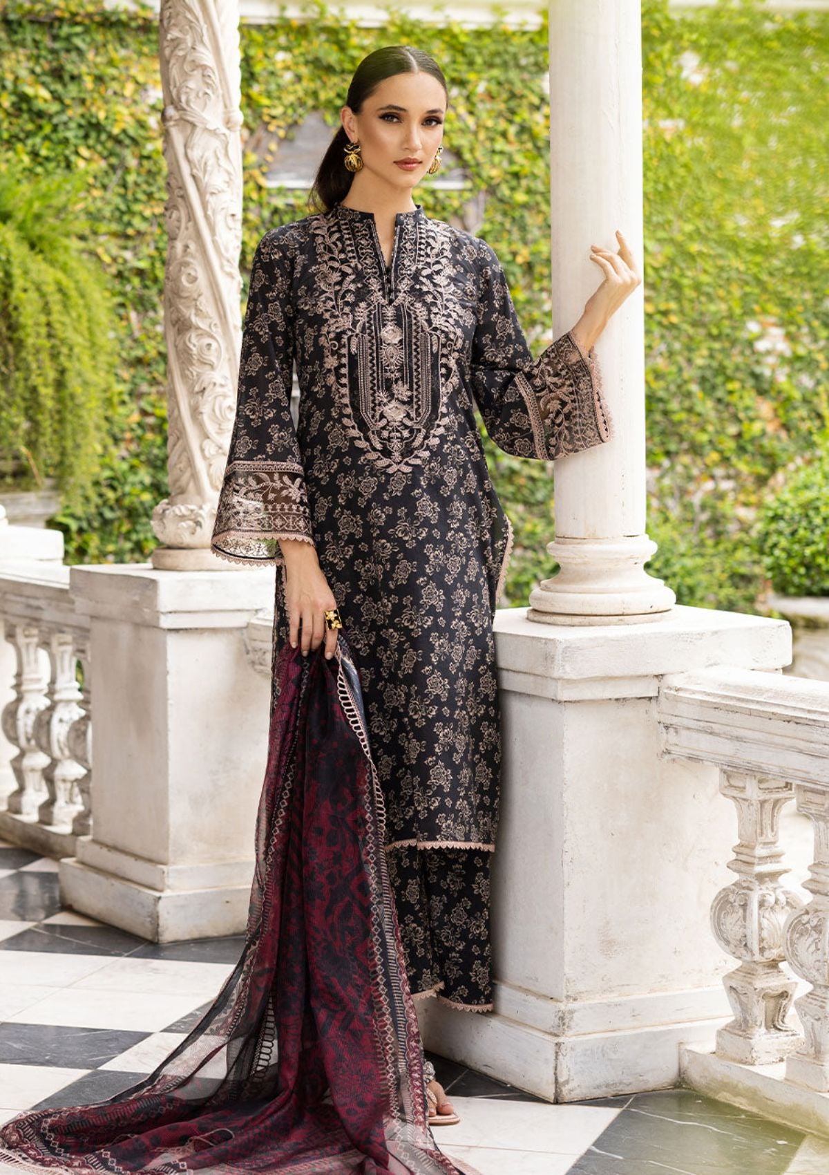 Lawn Collection - Zainab Chottani - Tahra - ZCT#6A - ONYX AURA