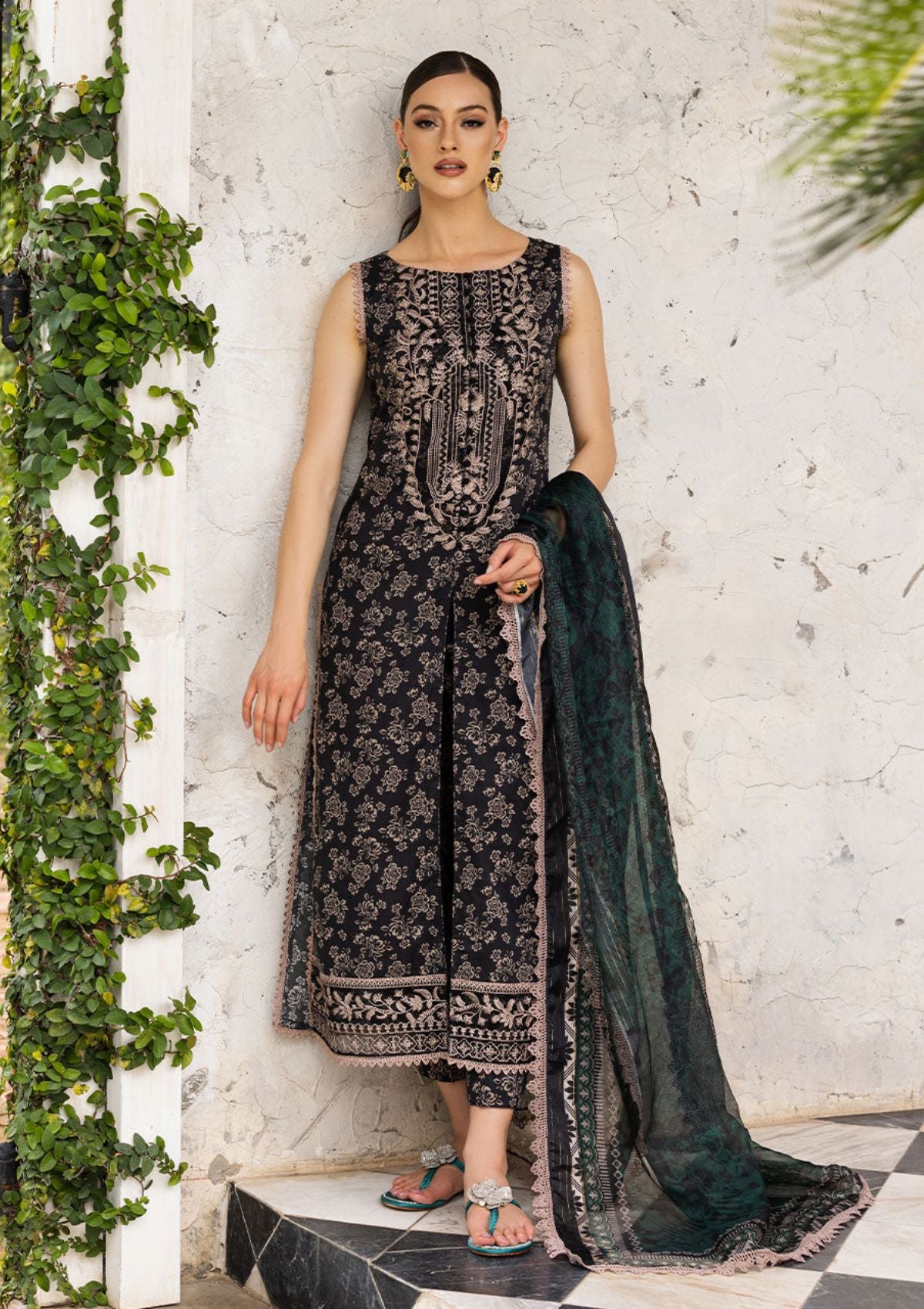 Lawn Collection - Zainab Chottani - Tahra - ZCT#6B - ONYX AURA