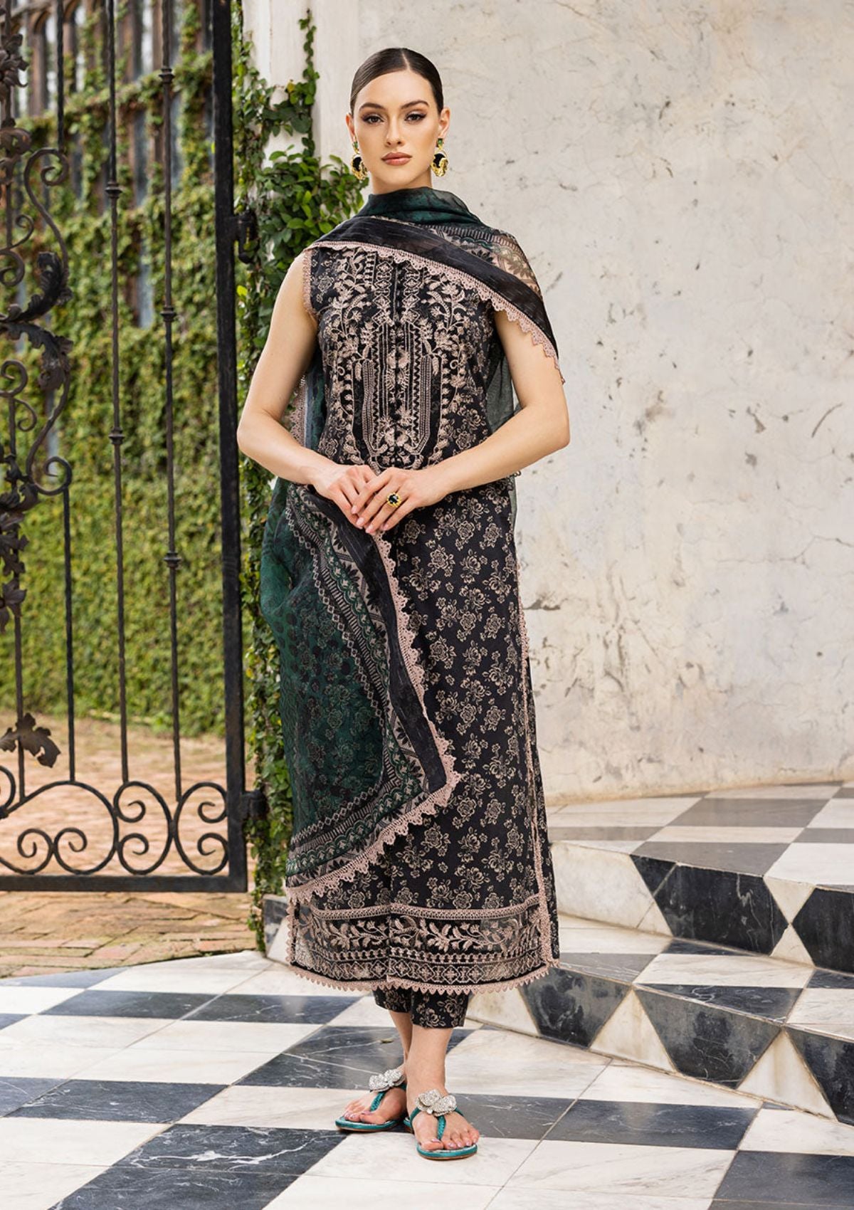 Lawn Collection - Zainab Chottani - Tahra - ZCT#6B - ONYX AURA