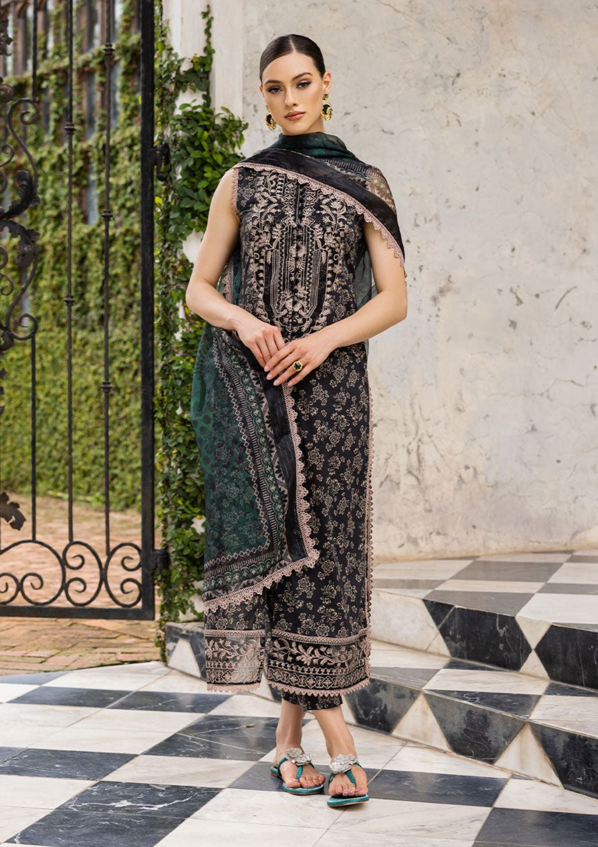 Lawn Collection - Zainab Chottani - Tahra - ZCT#6B - ONYX AURA