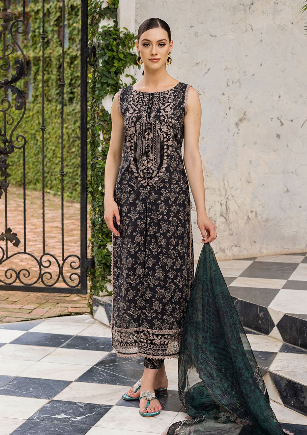 Lawn Collection - Zainab Chottani - Tahra - ZCT#6B - ONYX AURA