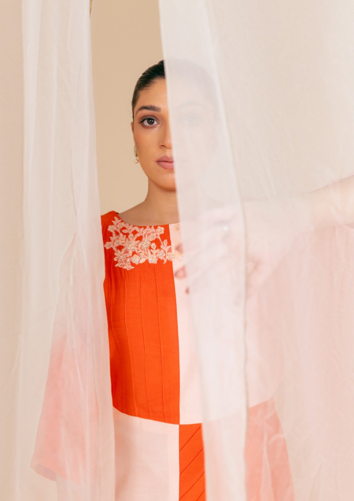 Stitched Collection - Fozia Khalid - Kaftaan - Coral Bloom