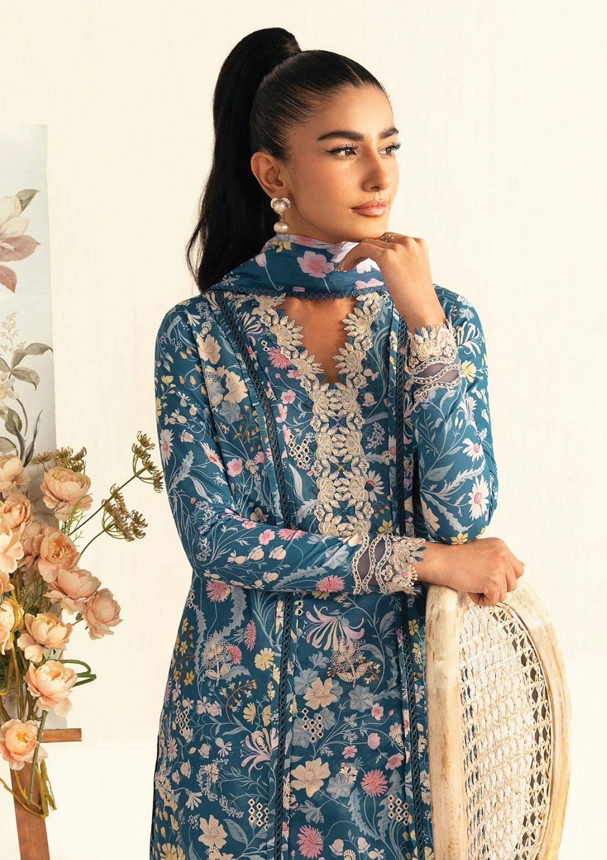 Lawn - Qalamkar - Q Prints 25 - PQ#04 B - Rhea