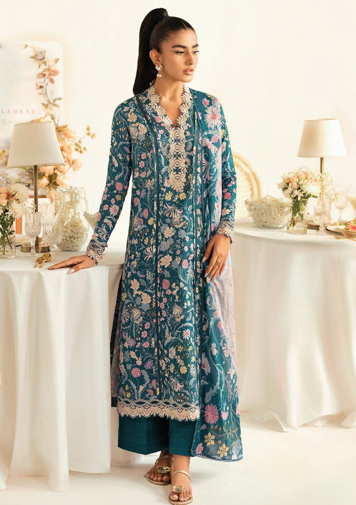 Lawn - Qalamkar - Q Prints 25 - PQ#04 B - Rhea