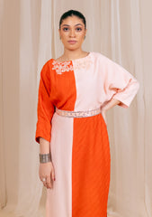 Stitched Collection - Fozia Khalid - Kaftaan - Coral Bloom